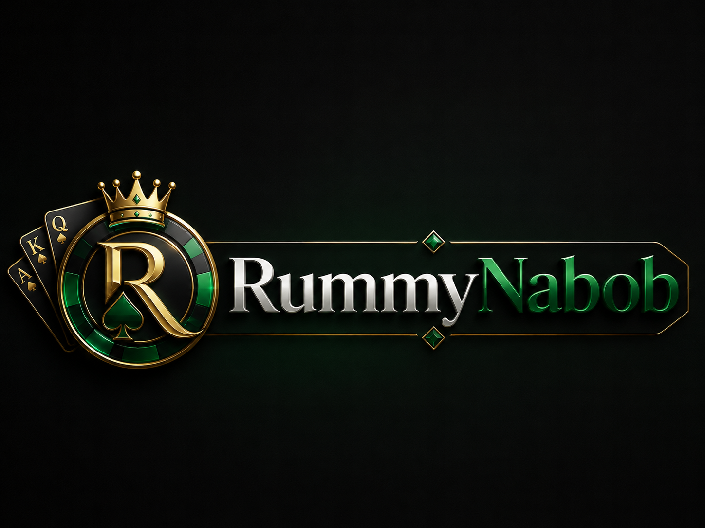 Rummy Nabob horizontal green gold logo